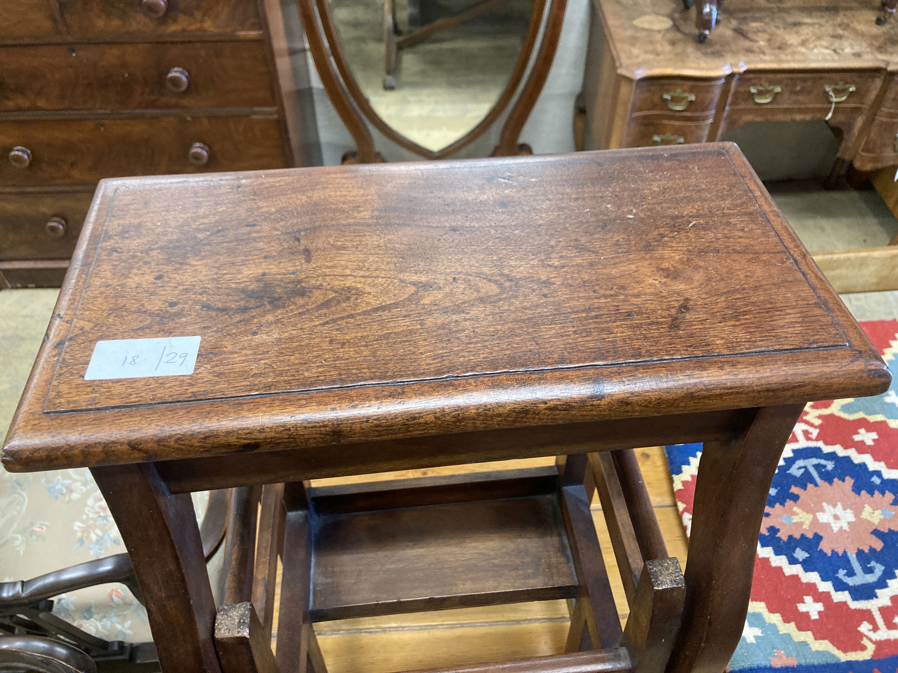 A mahogany metamorphic step/stool, width 42cm, depth 28cm, height 72cm